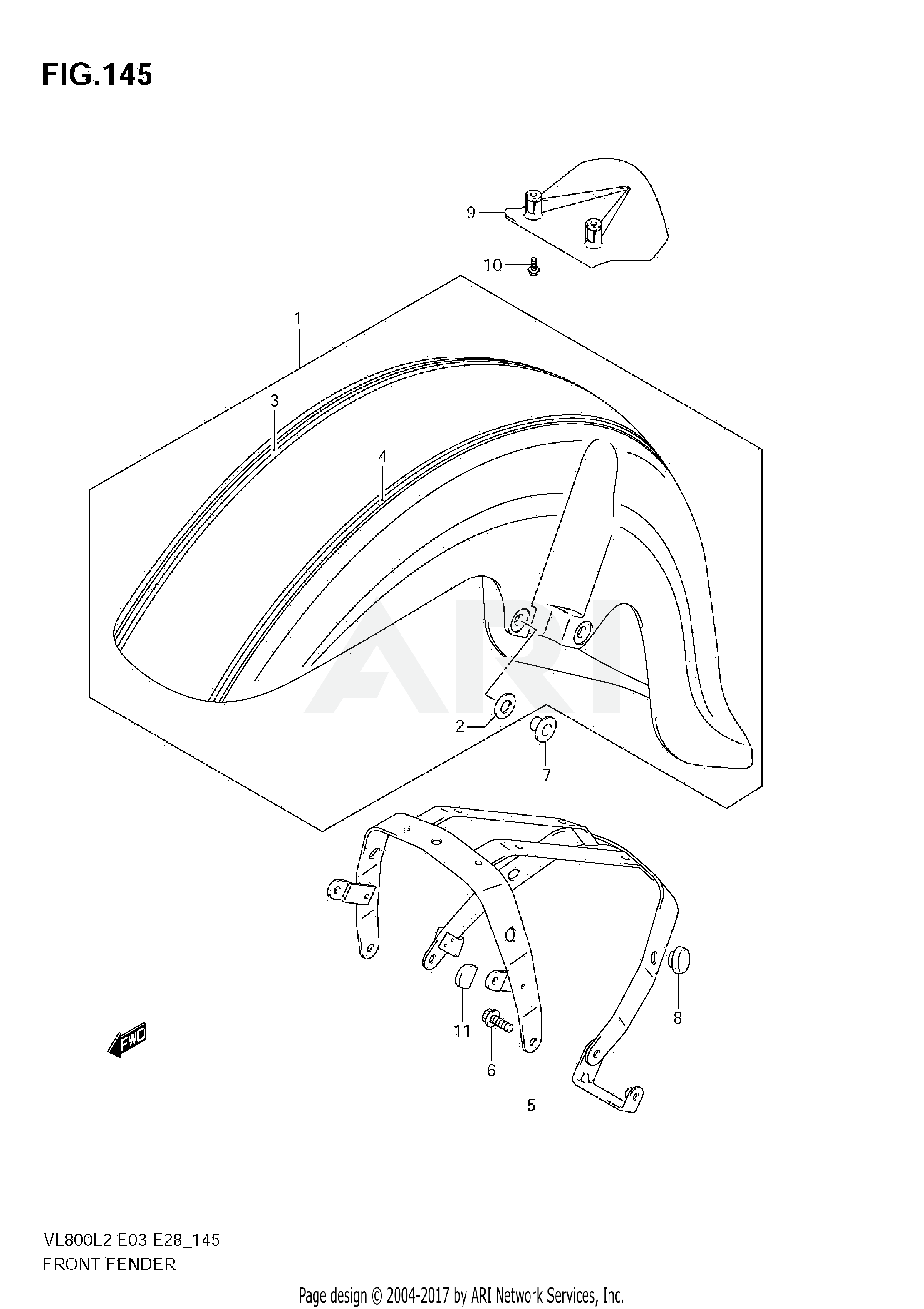 FRONT FENDER (VL800C  E03)