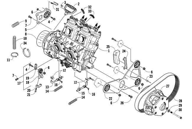 ENGINE AND RELATED PARTS