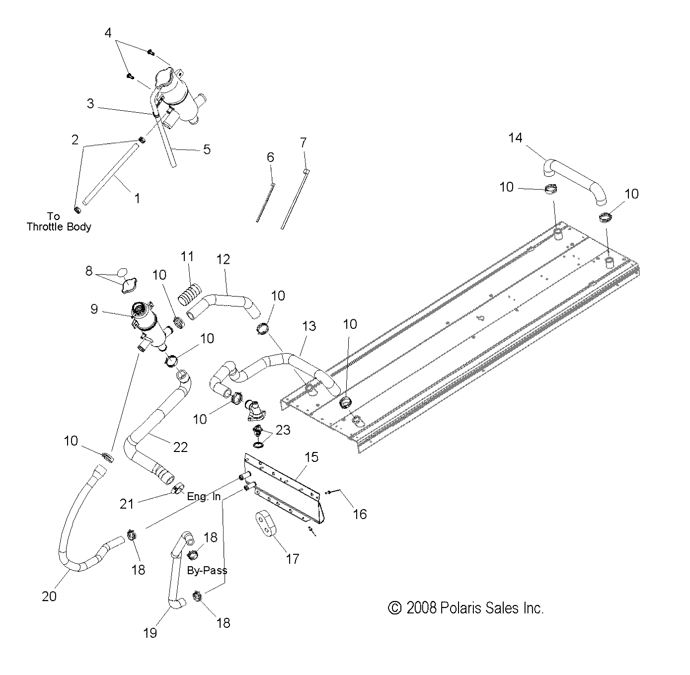 ENGINE, COOLING SYSTEM - S09PB8ES/ESL (49SNOWCOOLING09800SB)