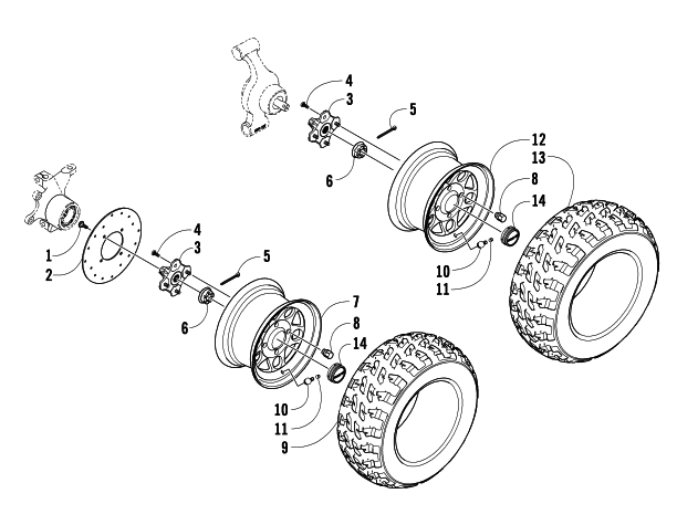 WHEEL AND TIRE ASSEMBLY