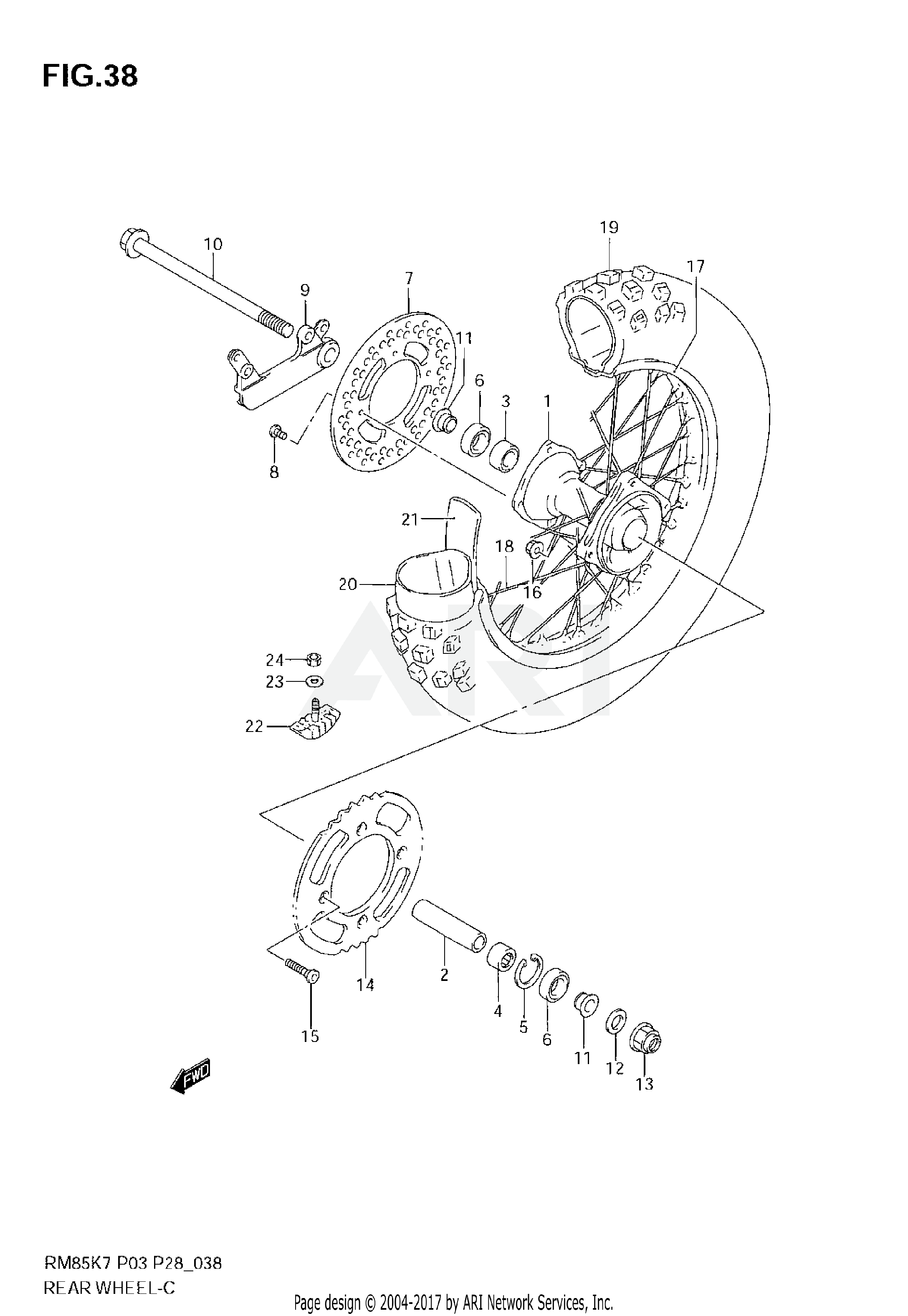 REAR WHEEL (RM85K7/K8)