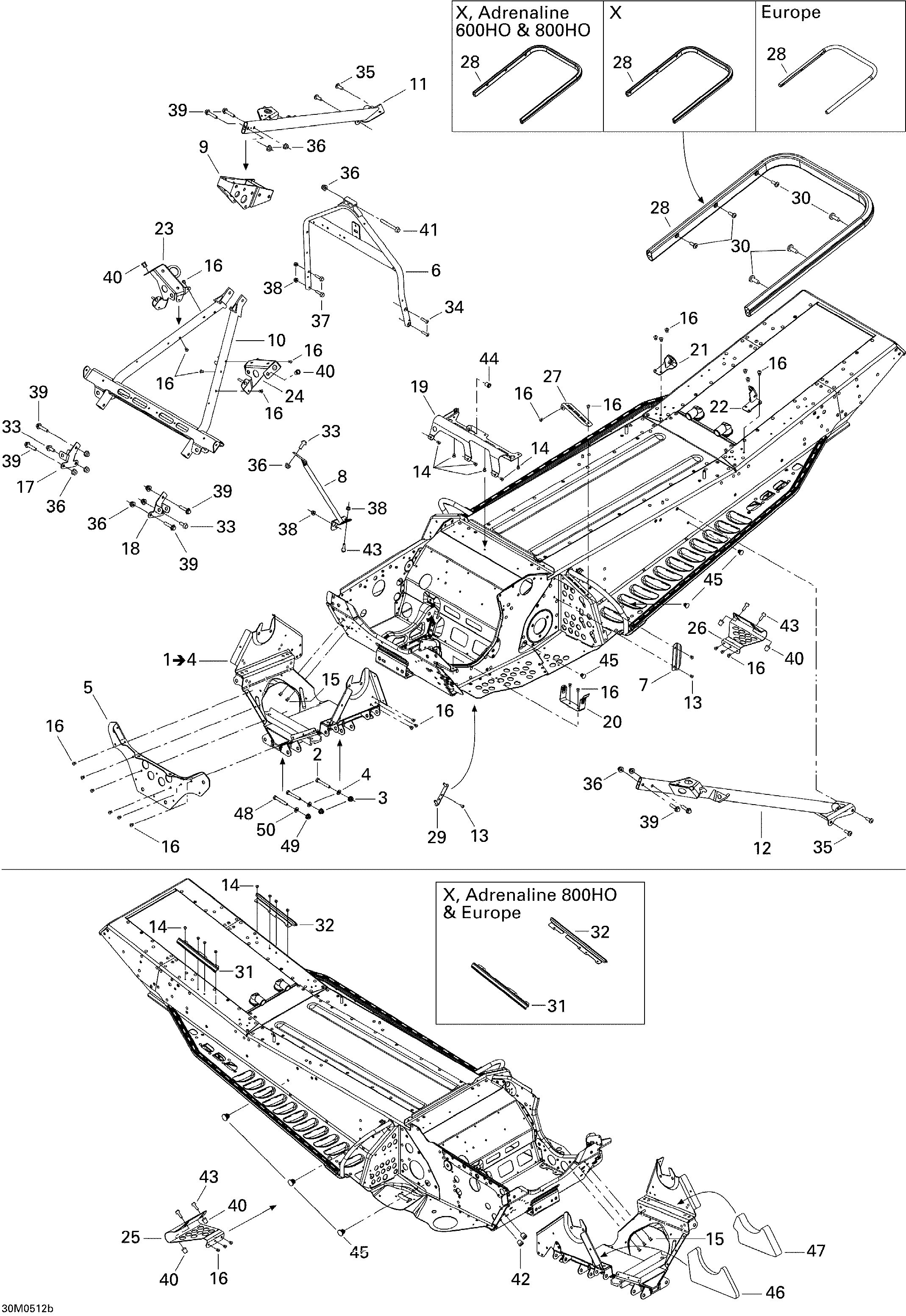 Frame and Components 800HO