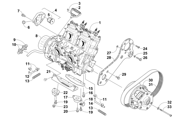 ENGINE AND RELATED PARTS