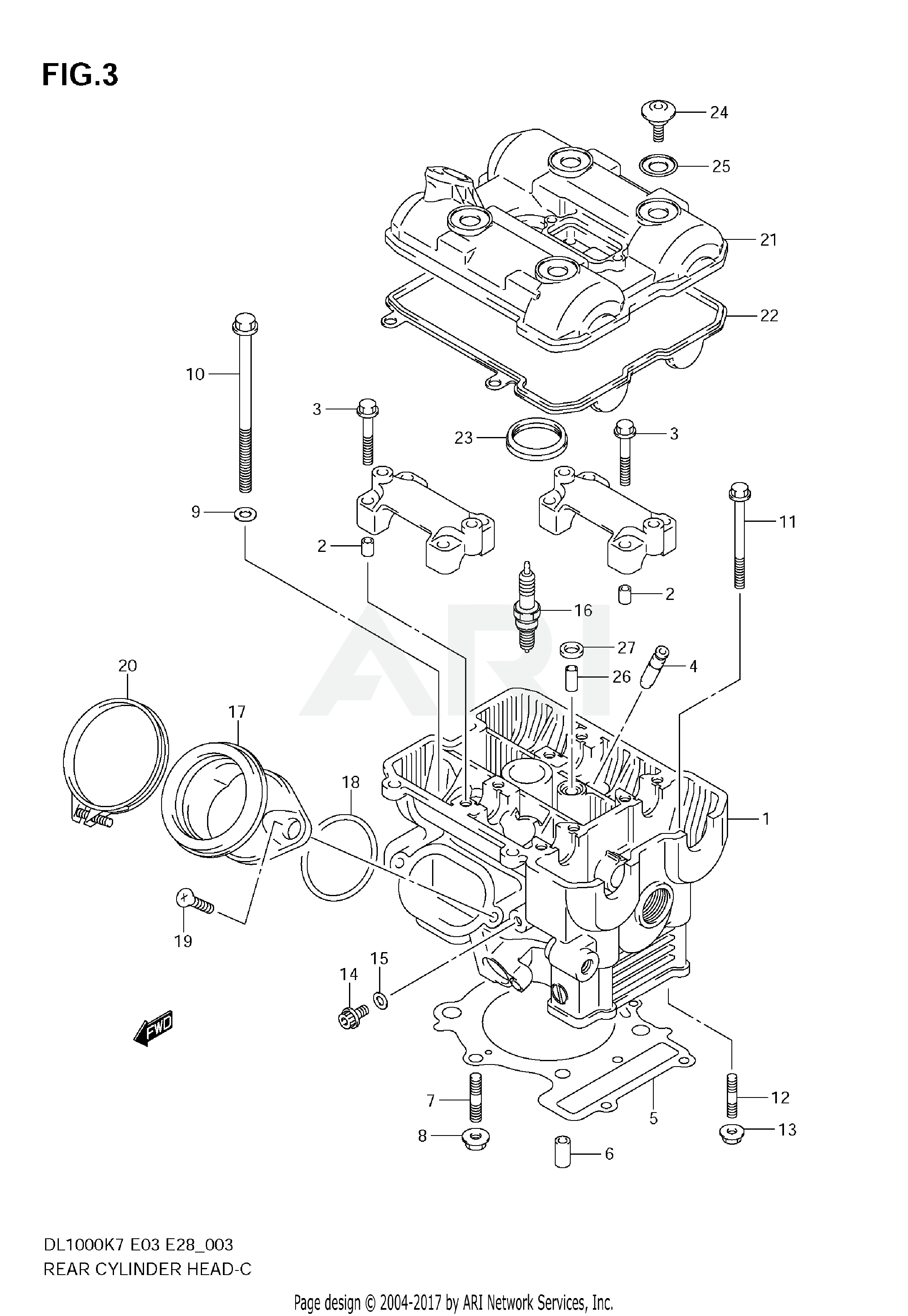 REAR CYLINDER HEAD