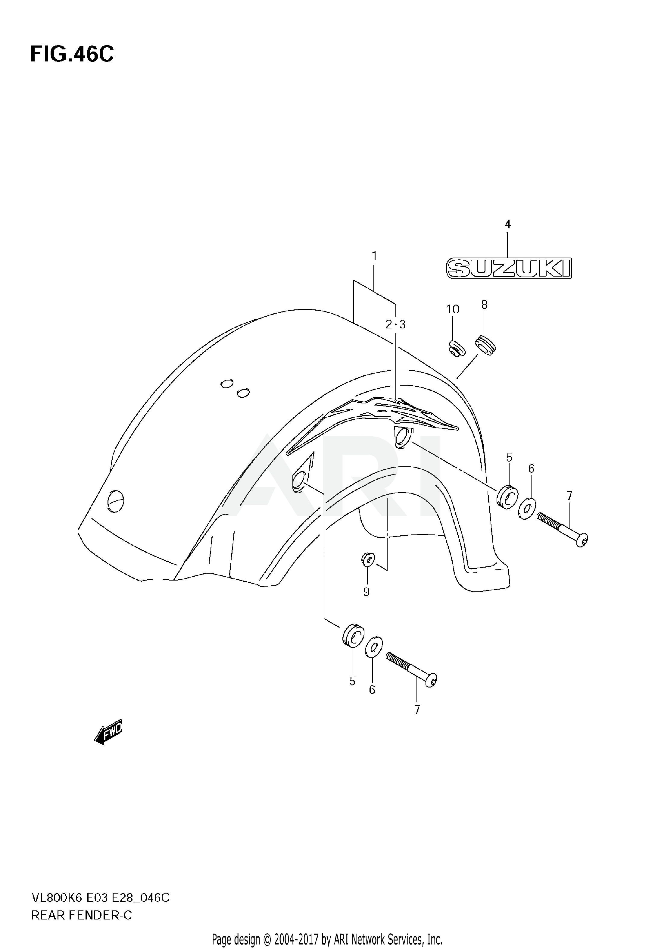 REAR FENDER (VL800CK8)