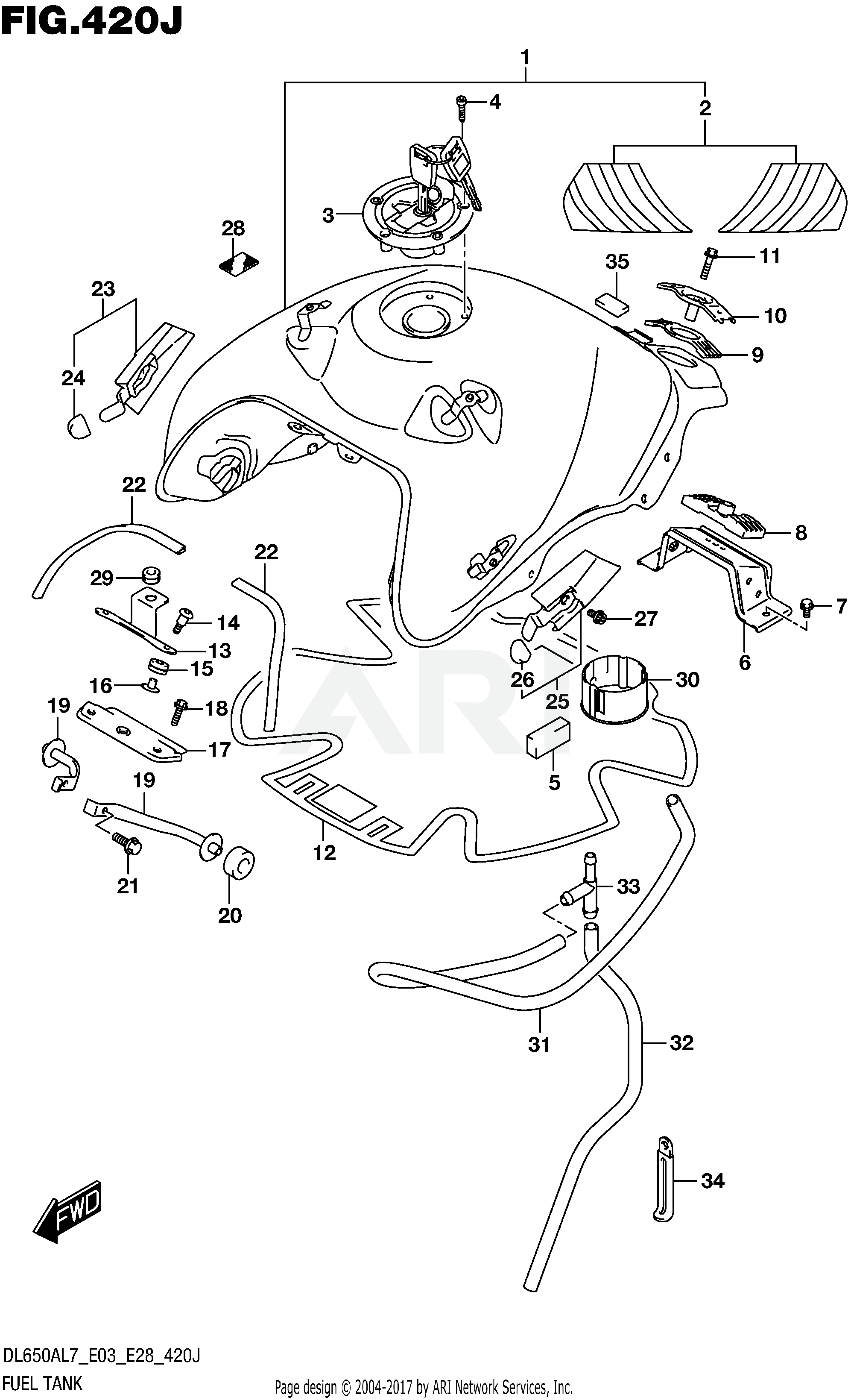 FUEL TANK (DL650XAL7 E33)