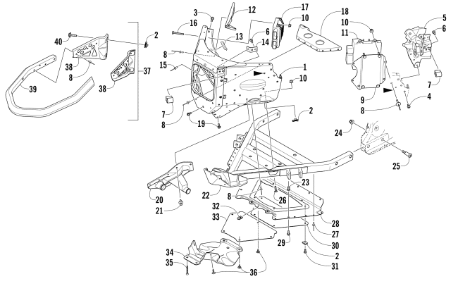 FRONT BUMPER AND FRAME ASSEMBLY