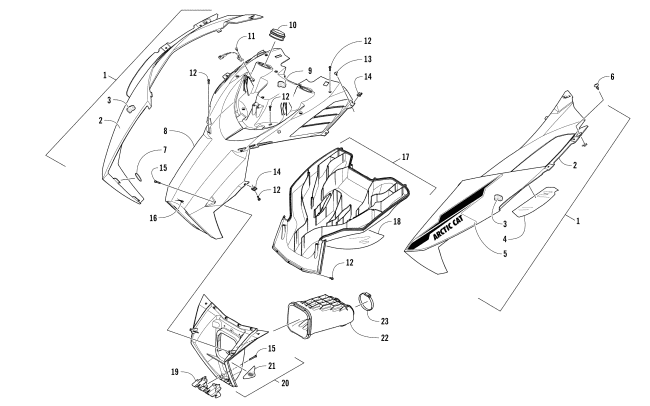 HOOD AND AIR INTAKE ASSEMBLY