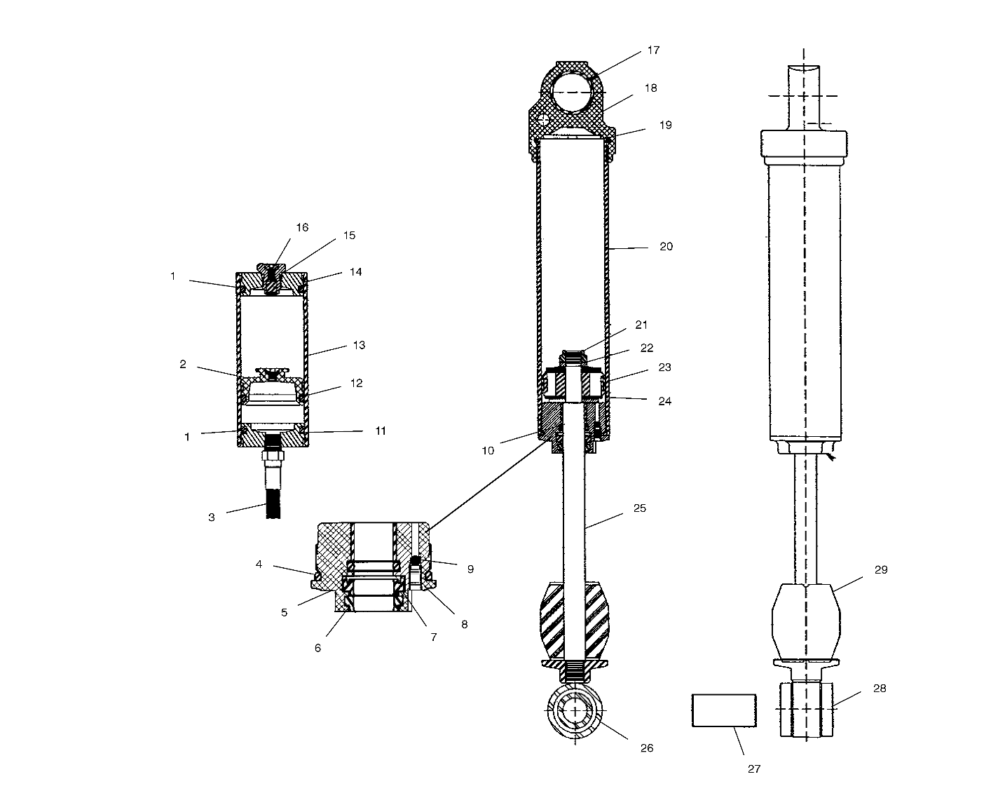 REAR SHOCK - S01ND8BS (4962426242B011)