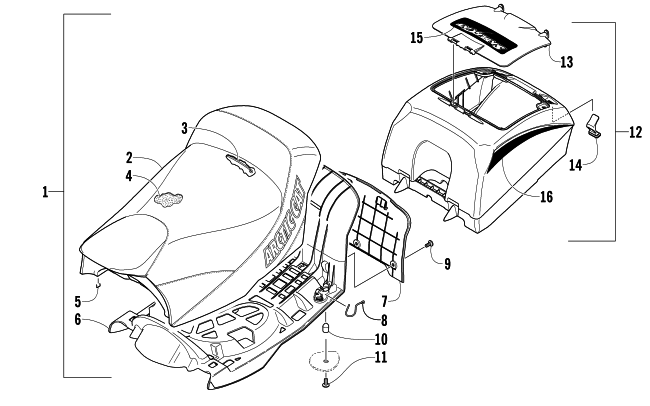 SEAT AND STORAGE BOX ASSEMBLY