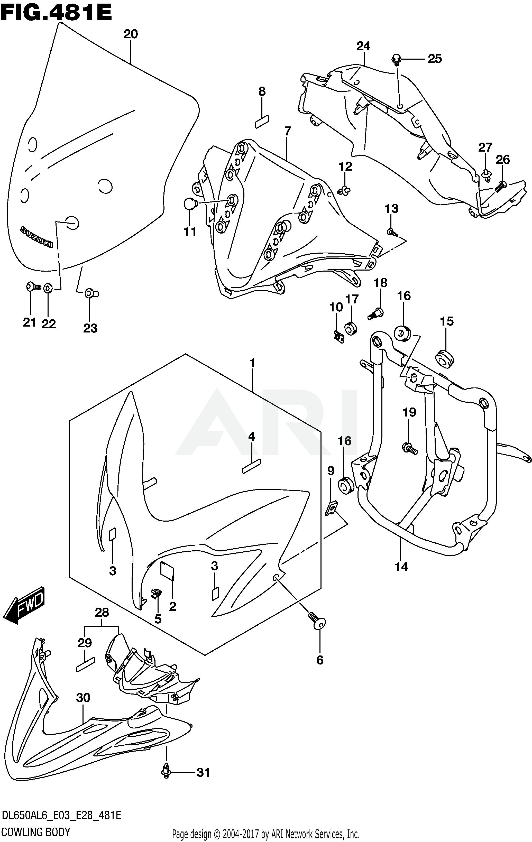 COWLING BODY (DL650XAL6 E33)