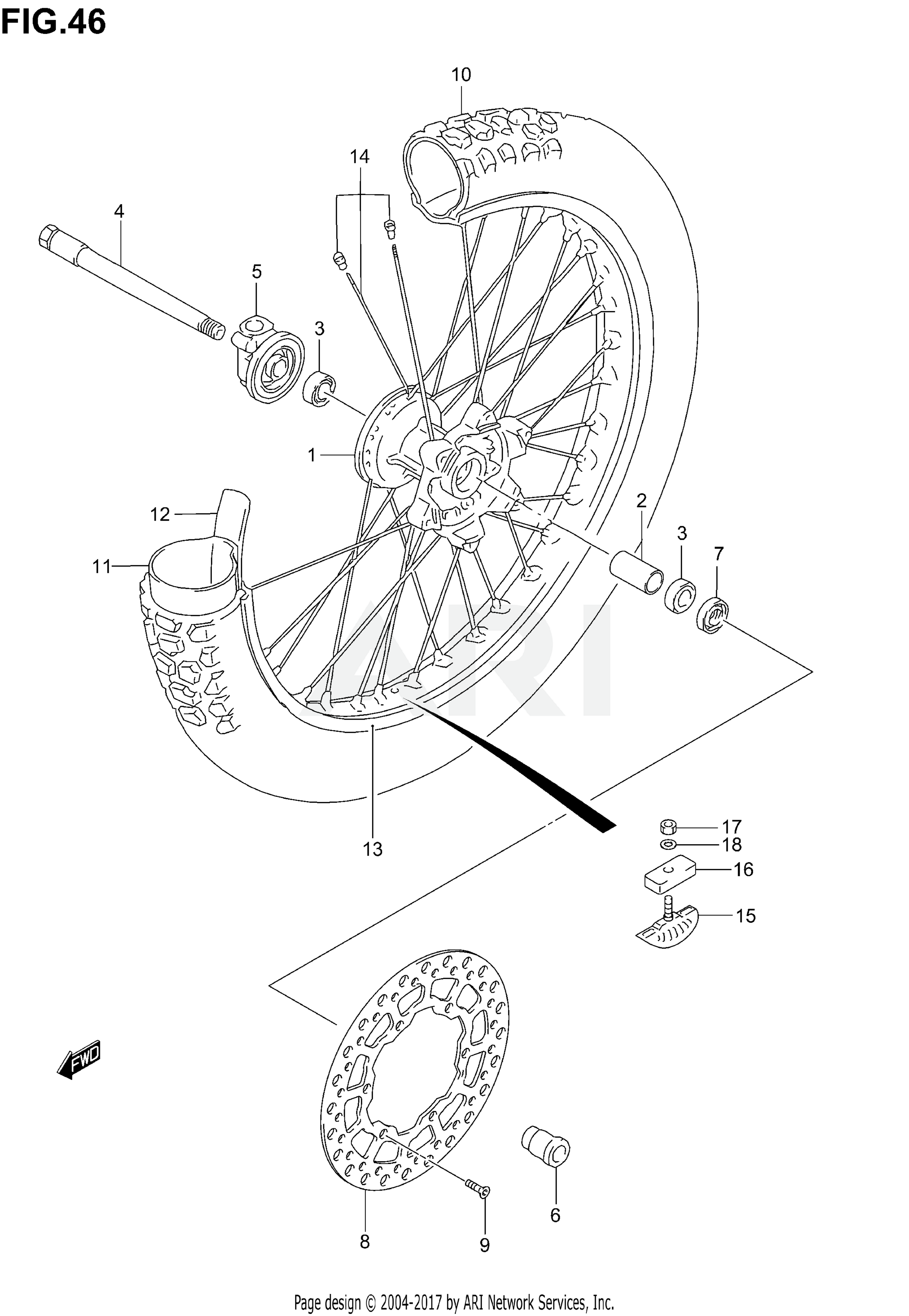 FRONT WHEEL (MODEL K1/K2/K3/K4)