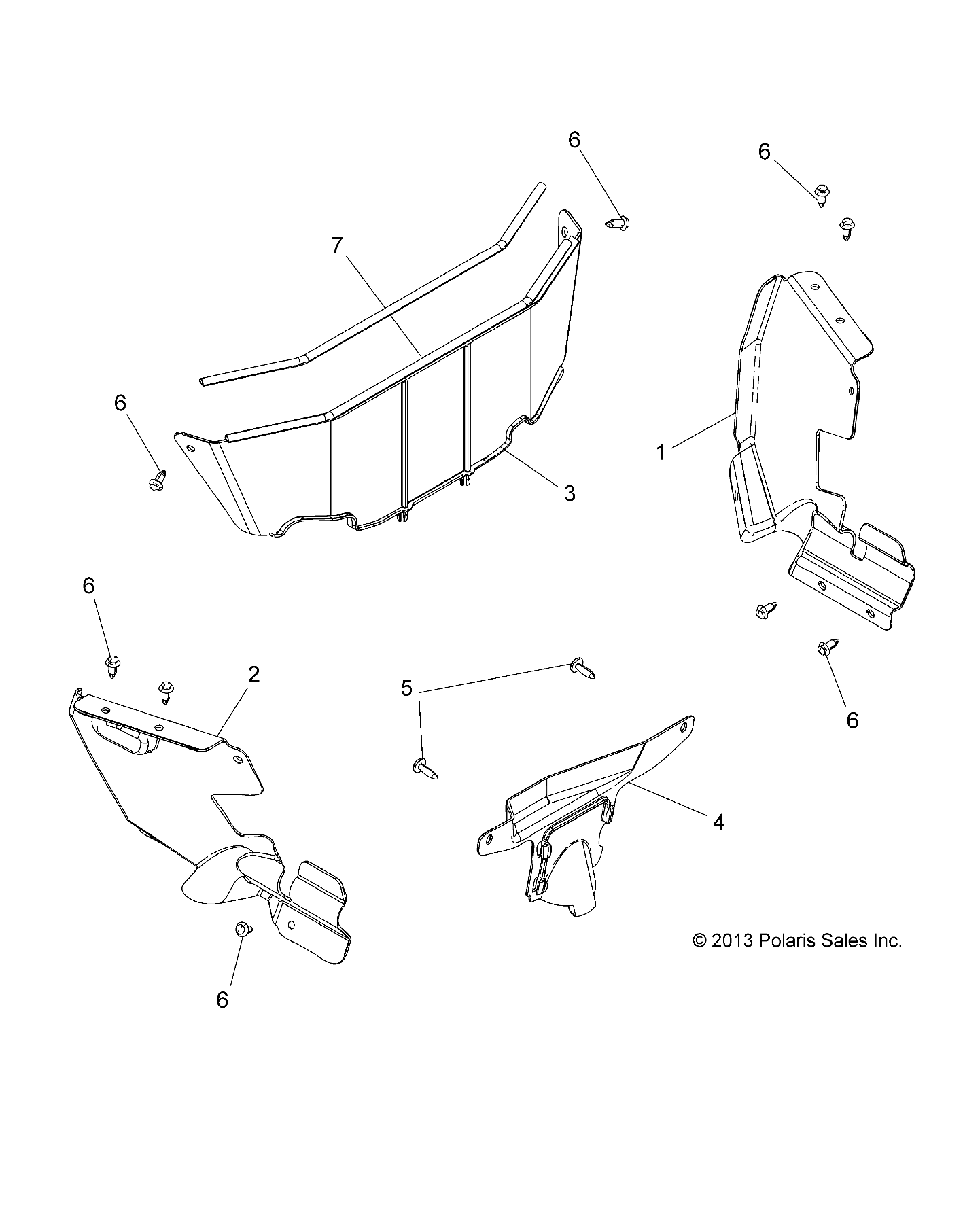 BODY, SPLASH SHIELDS - A14BH33AJ (49ATVSHIELD14325)