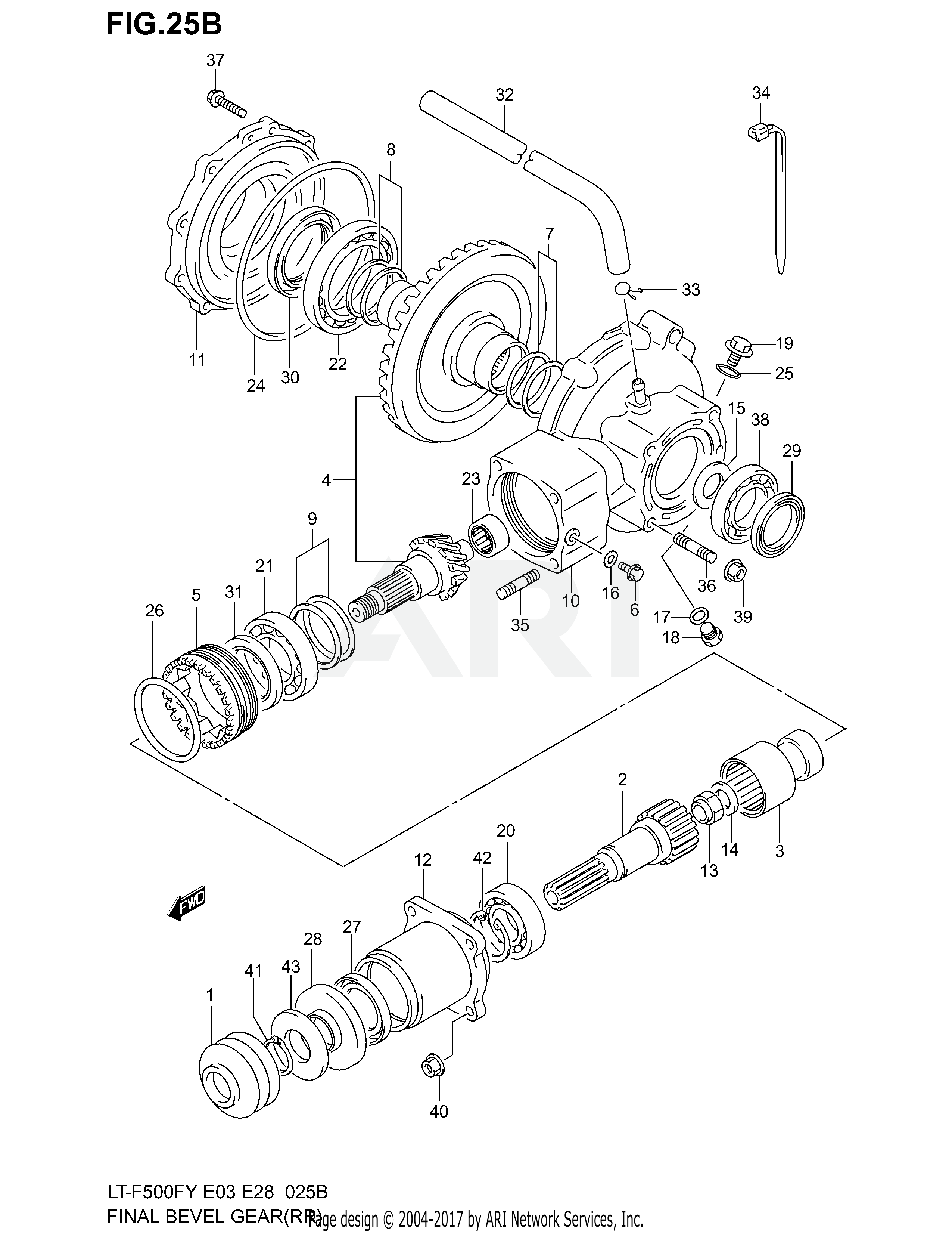 FINAL BEVEL GEAR (REAR)(MODEL K1/K2)