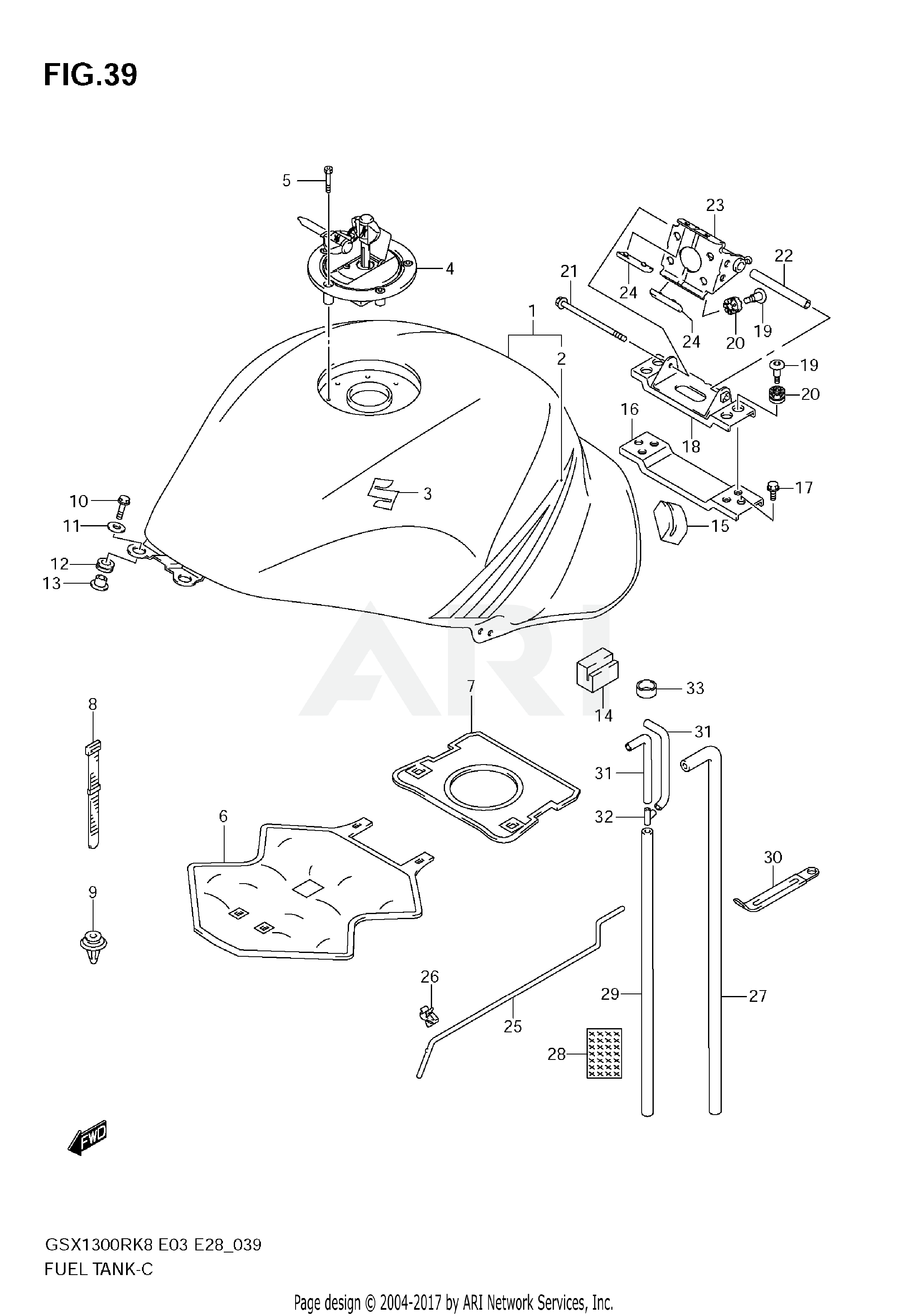 FUEL TANK (MODEL K8)