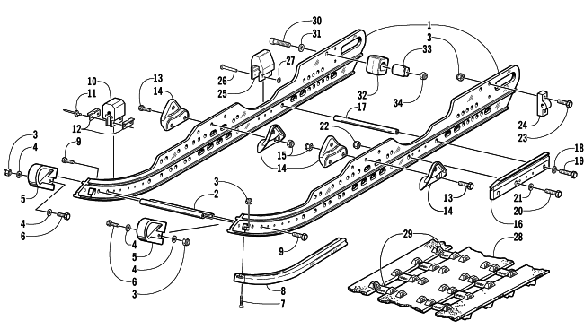 SLIDE RAIL AND TRACK ASSEMBLY