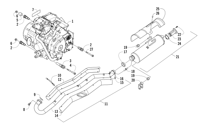 ENGINE AND EXHAUST