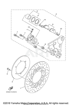 REAR BRAKE CALIPER