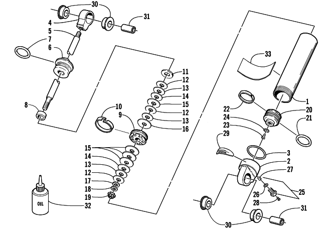 REAR SUSPENSION REAR ARM SHOCK ABSORBER