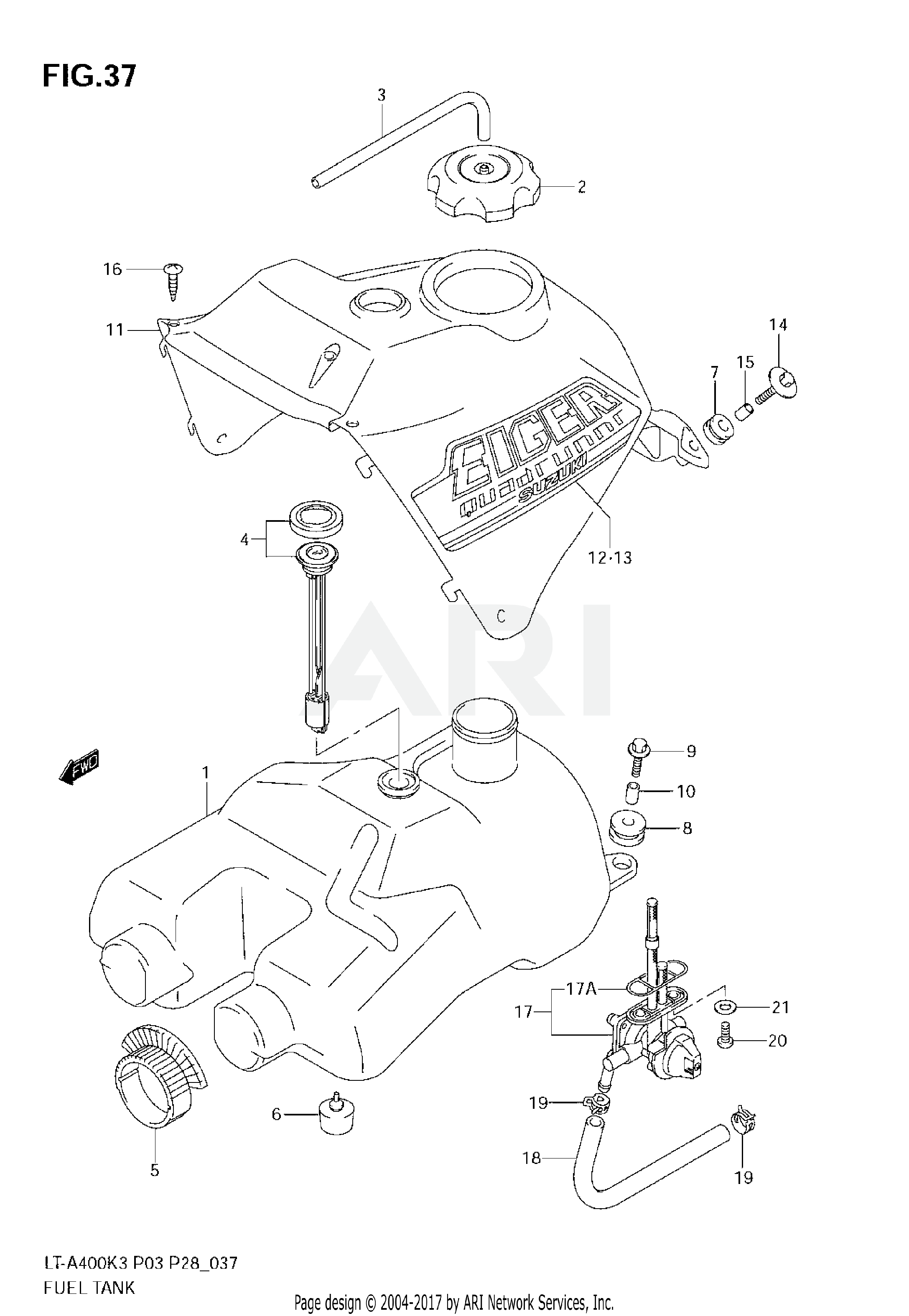 FUEL TANK (MODEL K3)