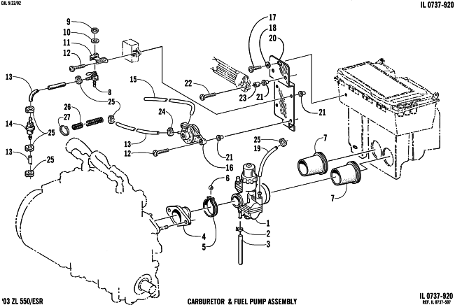 CARBURETOR AND FUEL PUMP ASSEMBLY