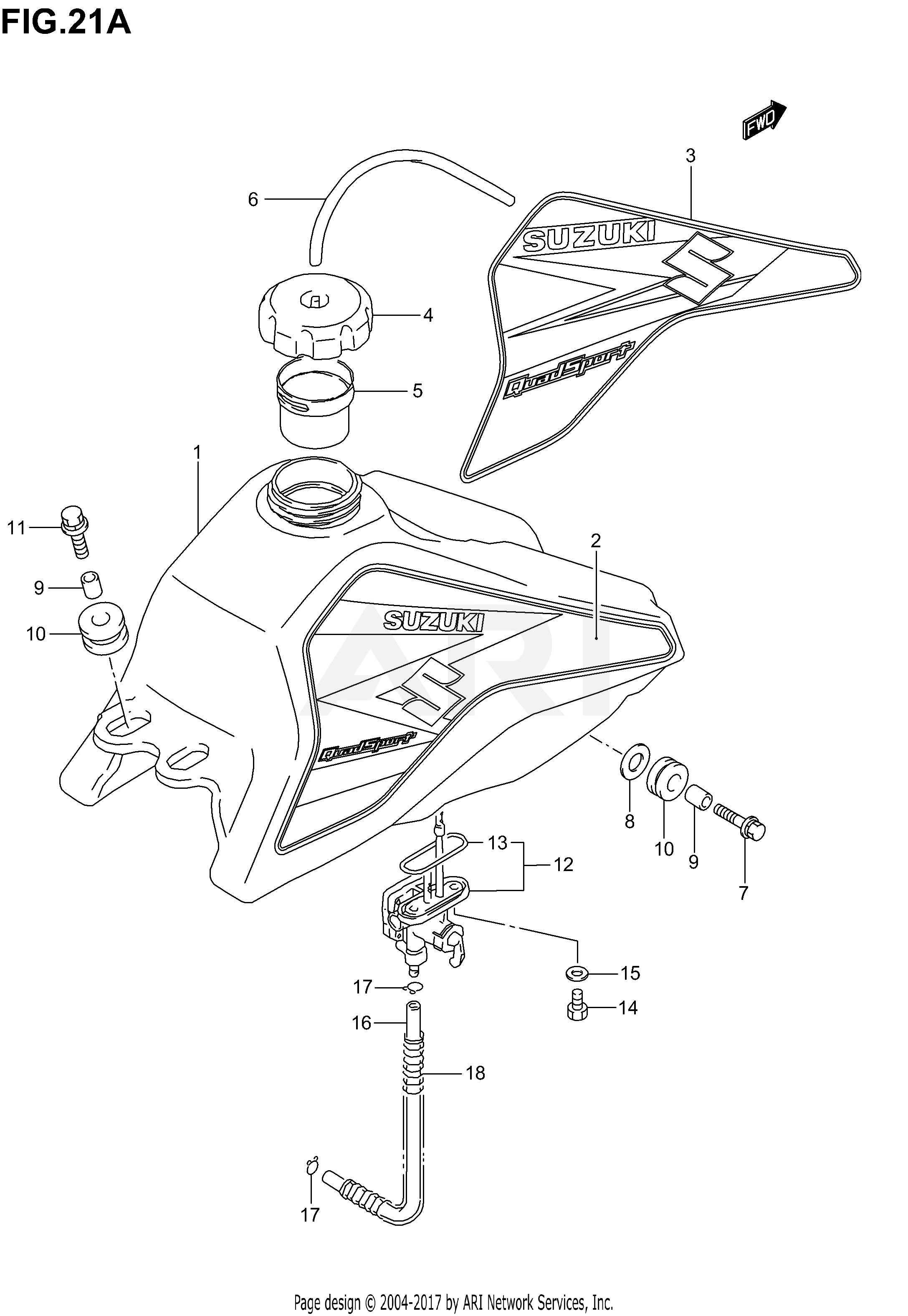 FUEL TANK (MODEL K5/K6)