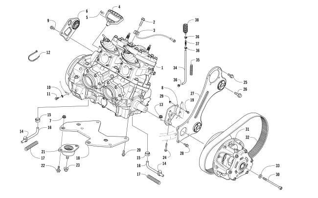 ENGINE AND RELATED PARTS