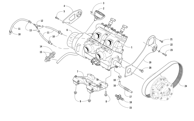 ENGINE AND RELATED PARTS