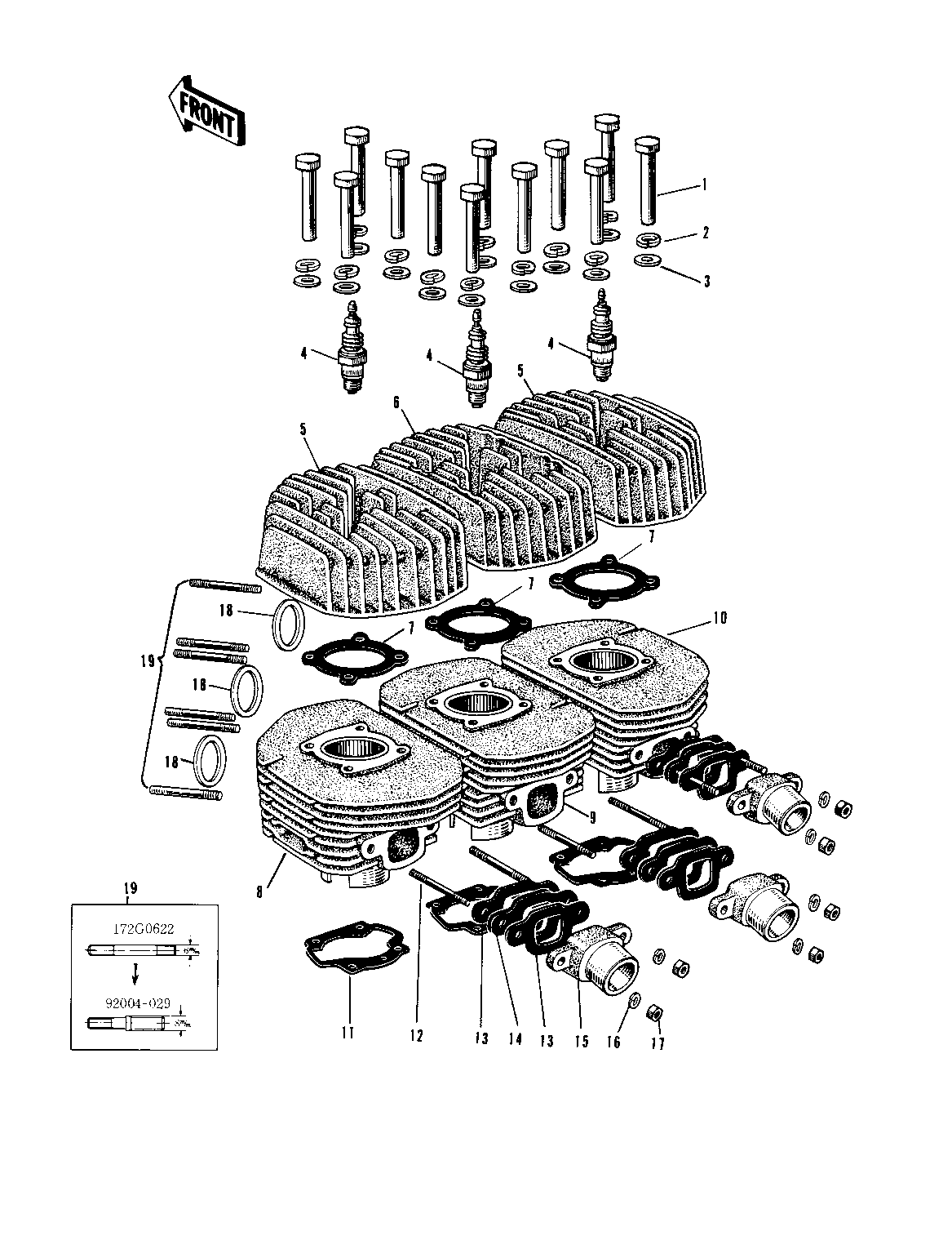 CYLINDER HEADS/CYLINDERS (&#39;69-&#39;72 H1/A/B
