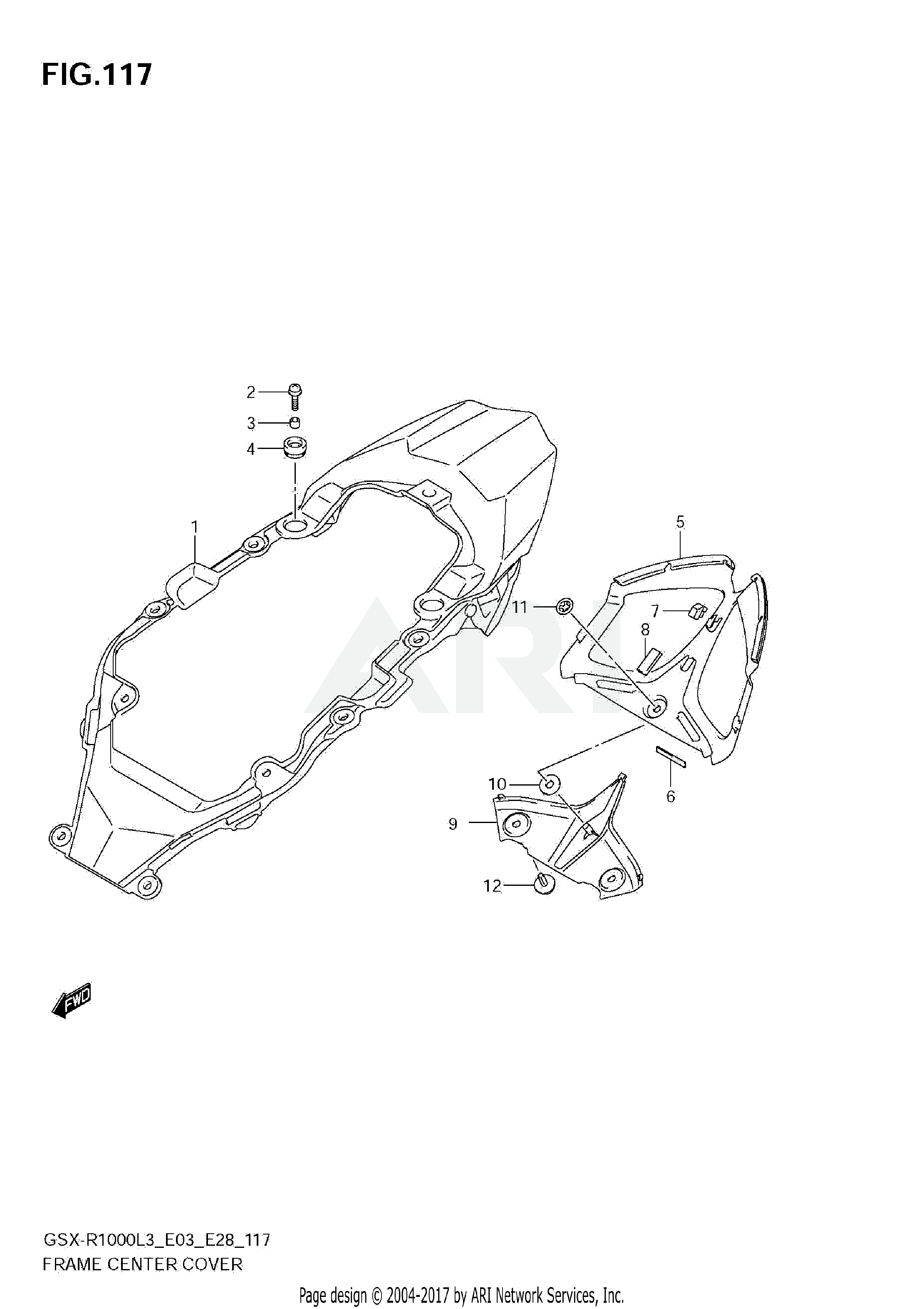 FRAME CENTER COVER (GSX-R1000ZL3 E03)