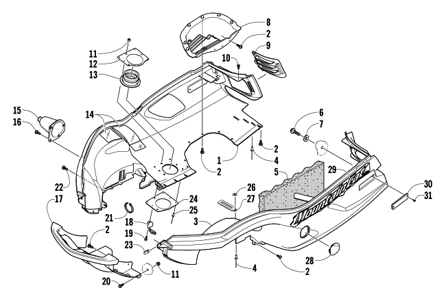 BELLY PAN AND FRONT BUMPER ASSEMBLY