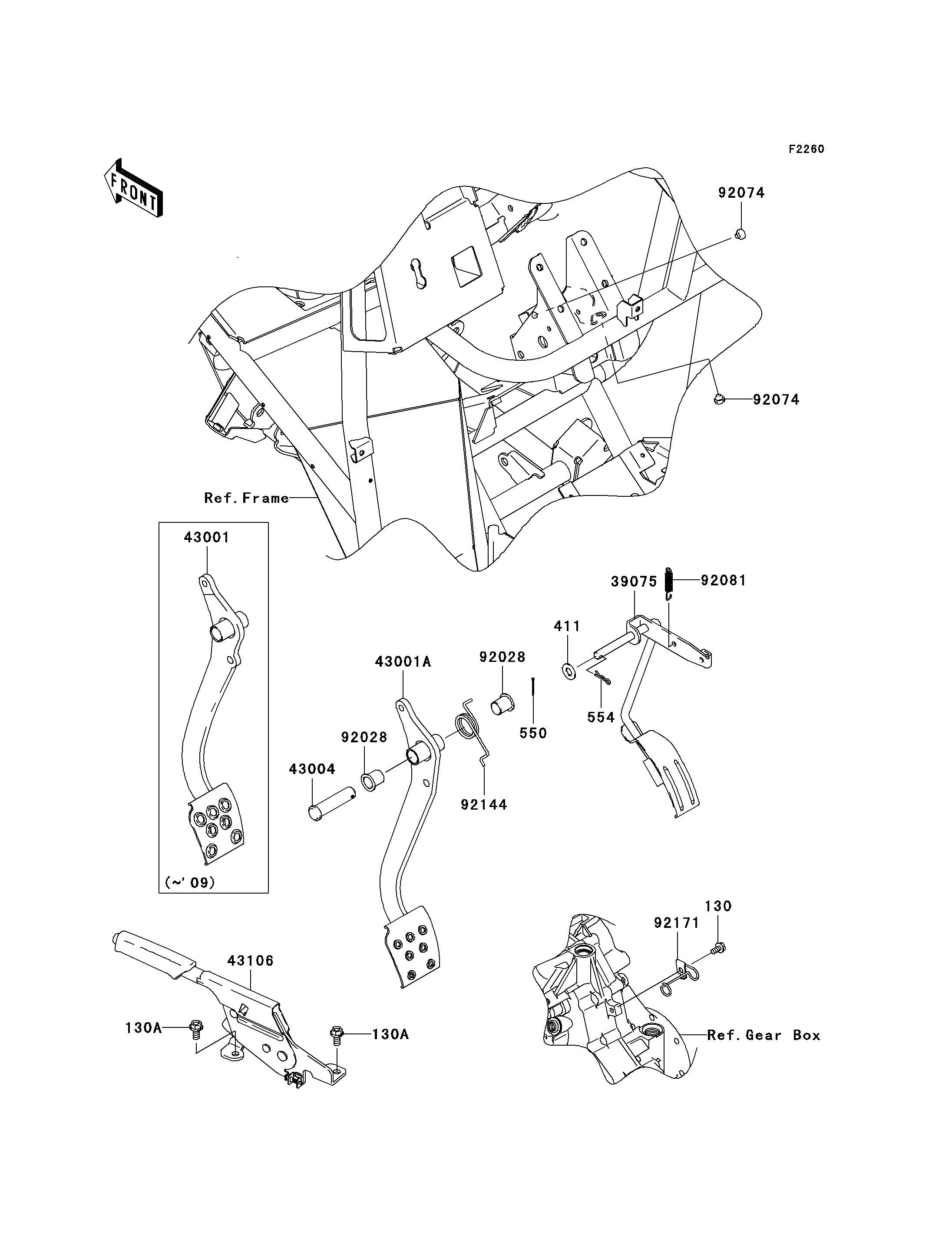 Brake Pedal/Throttle Lever