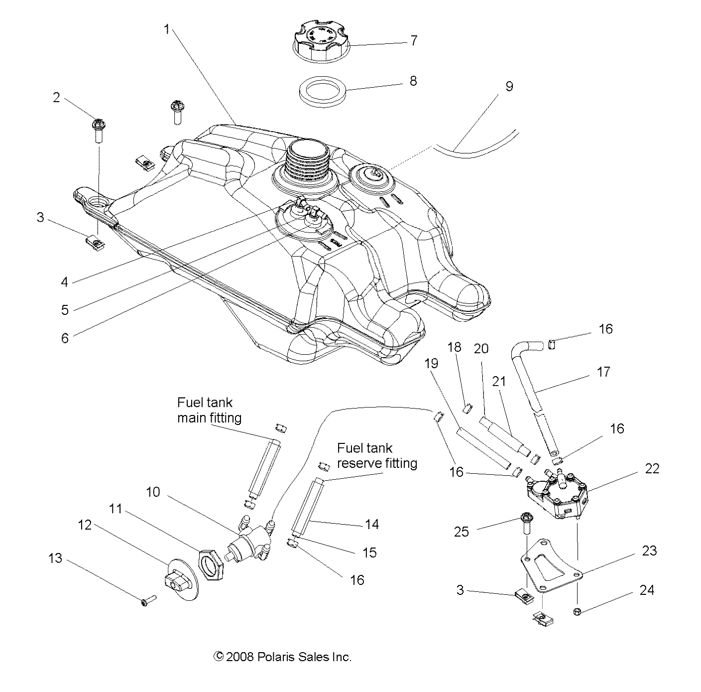 BODY, FUEL SYSTEM - A10GJ45AA (49ATVFUEL09OUT525)