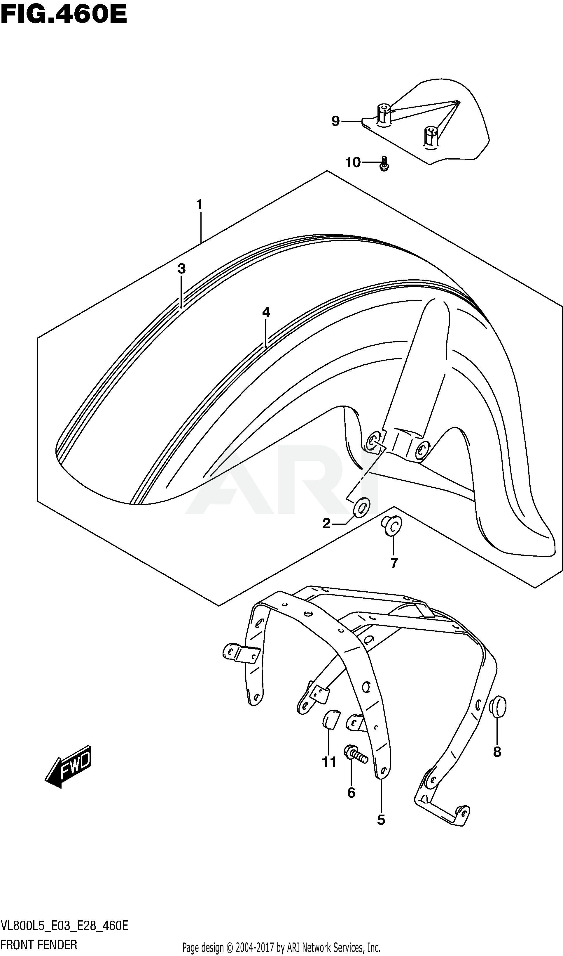 FRONT FENDER (VL800TL5 E33)