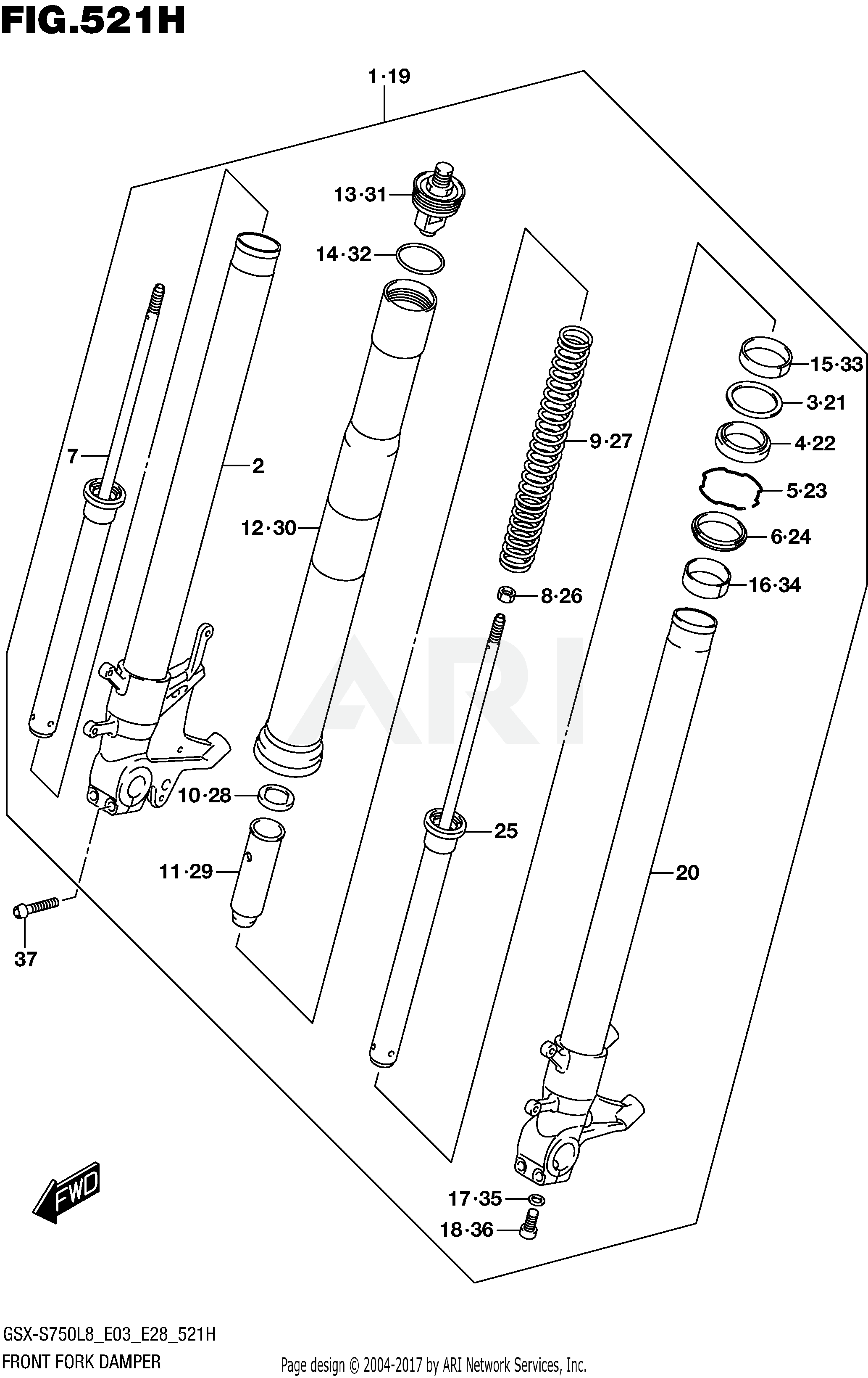 FRONT FORK DAMPER (GSX-S750AZL8 E33)