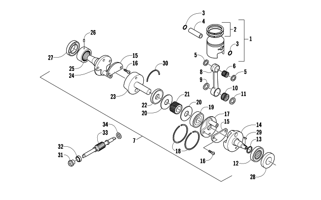 PISTON AND CRANKSHAFT