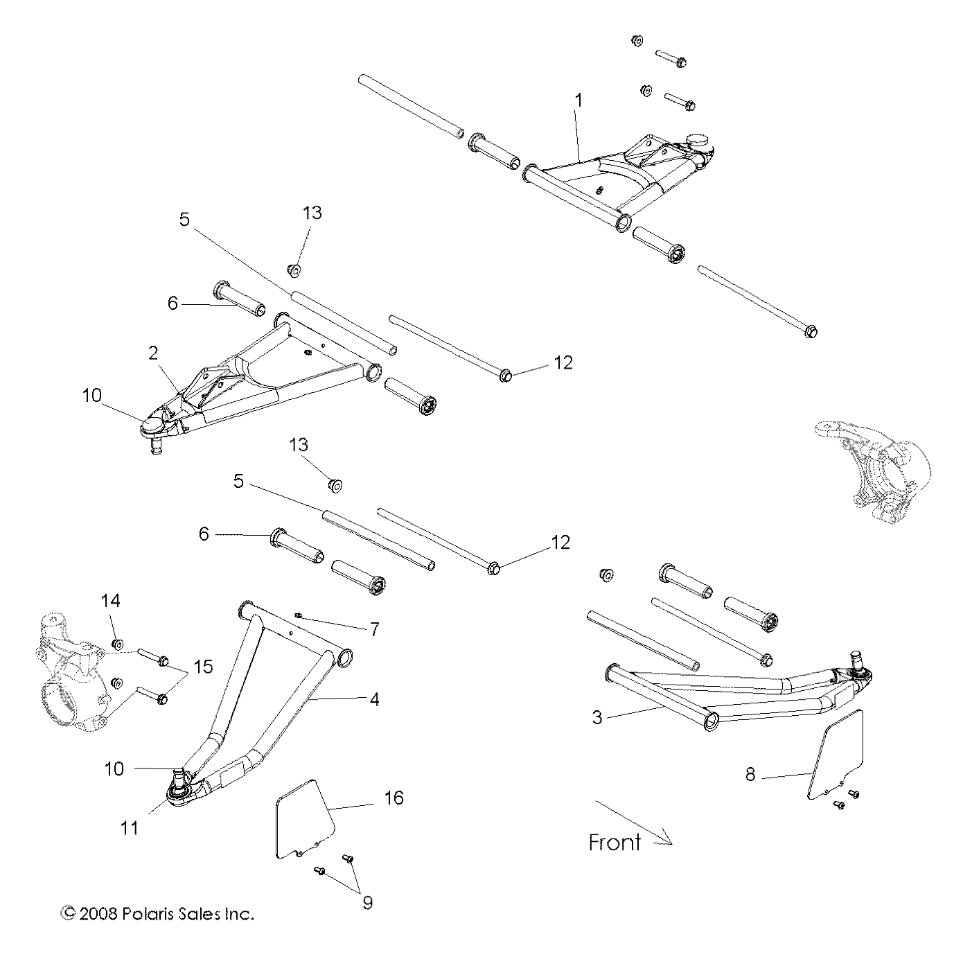 SUSPENSION, FRONT CONTROL ARMS - R09VH76 ALL OPTIONS (49RGRSUSPFRT09RZR)