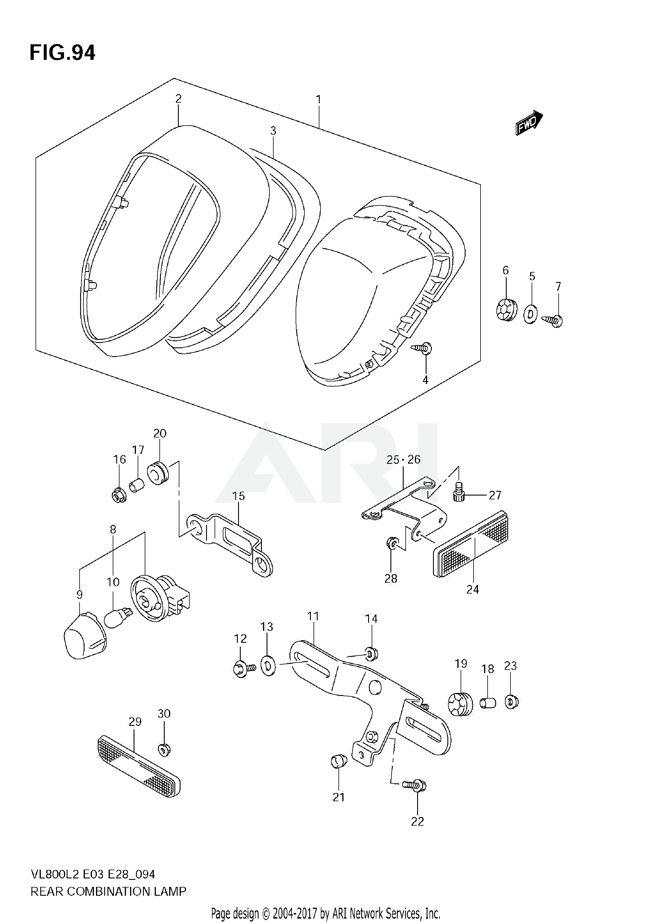 REAR COMBINATION LAMP (VL800T  E03)