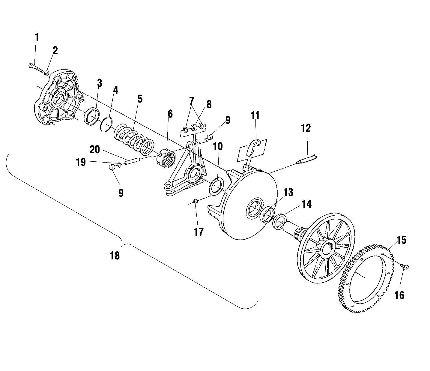 DRIVE CLUTCH - S01ST6ES (4960836083C001)