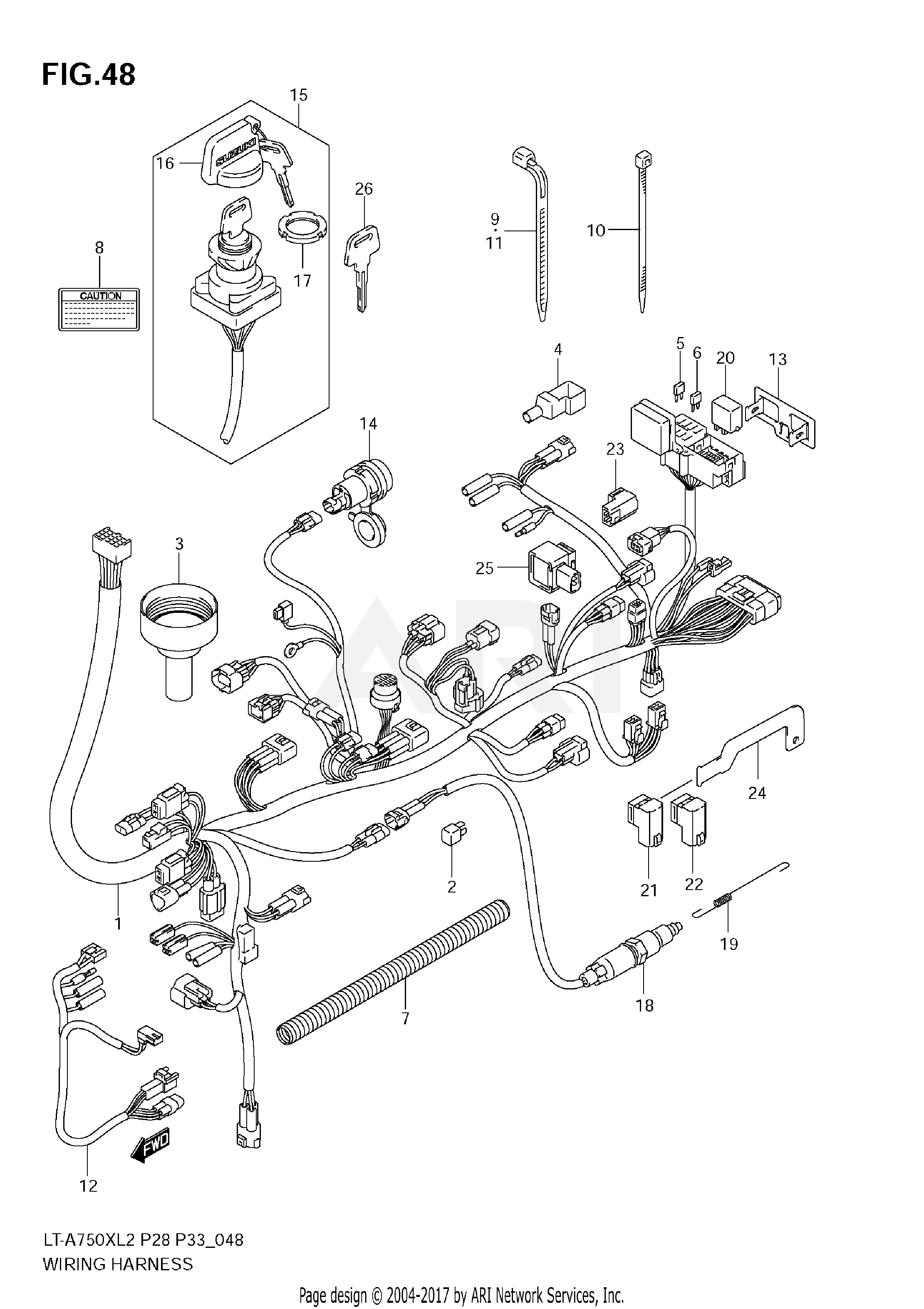 WIRING HARNESS (LT-A750X L2 E33)