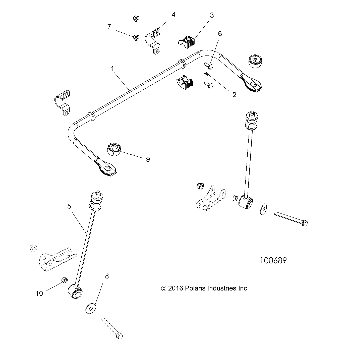 SUSPENSION, STABILIZER BAR, REAR - A19DAE57A4 (100689)