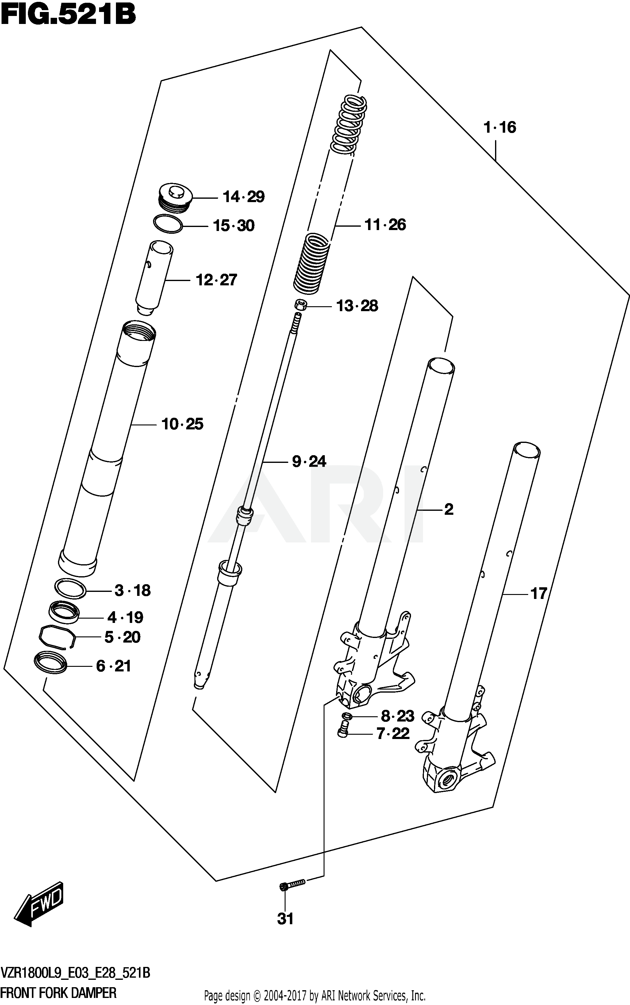 FRONT FORK DAMPER (VZR1800BZL9 E03)