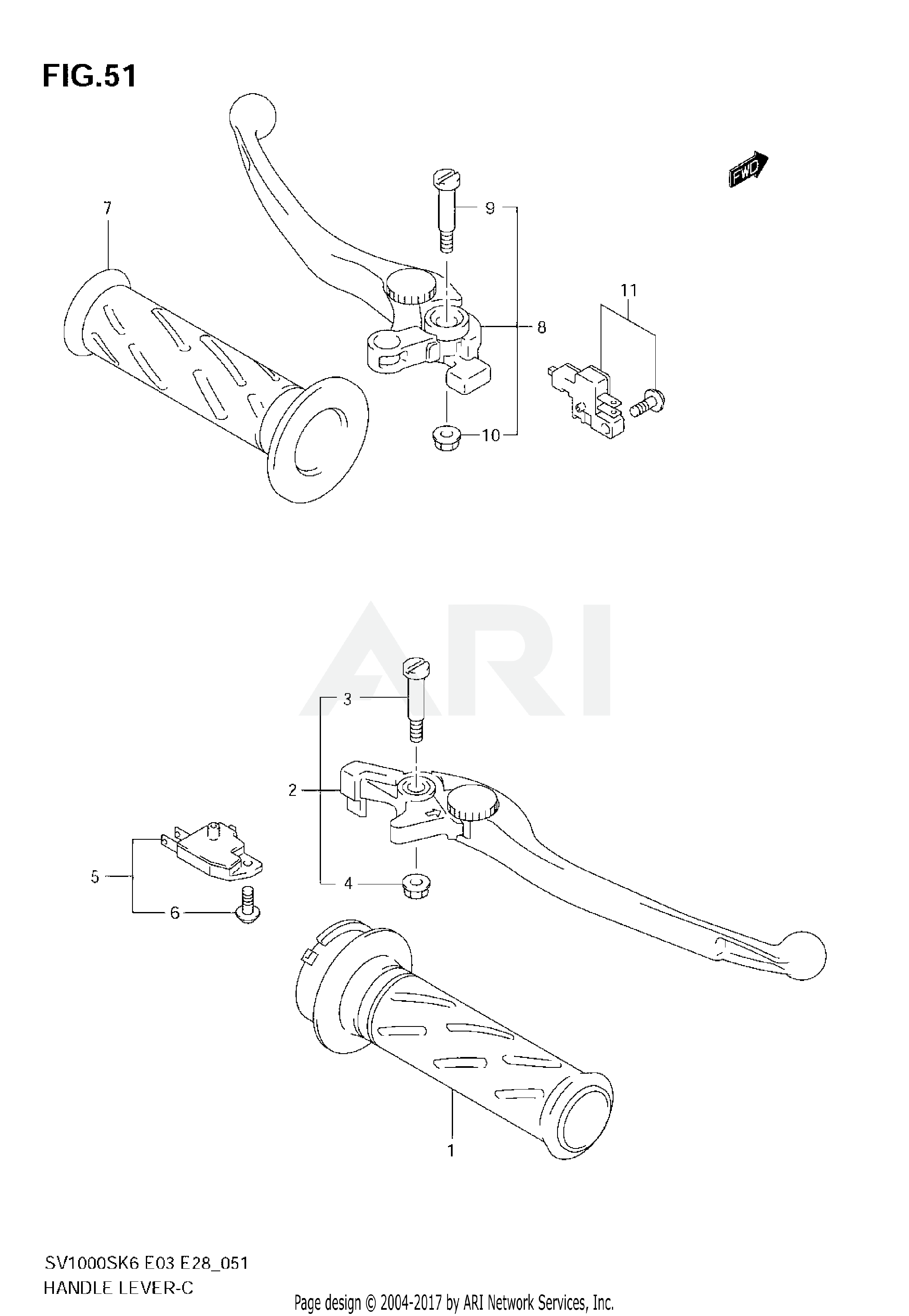 HANDLE LEVER (SV1000K6) (NOT FOR US MARKET)