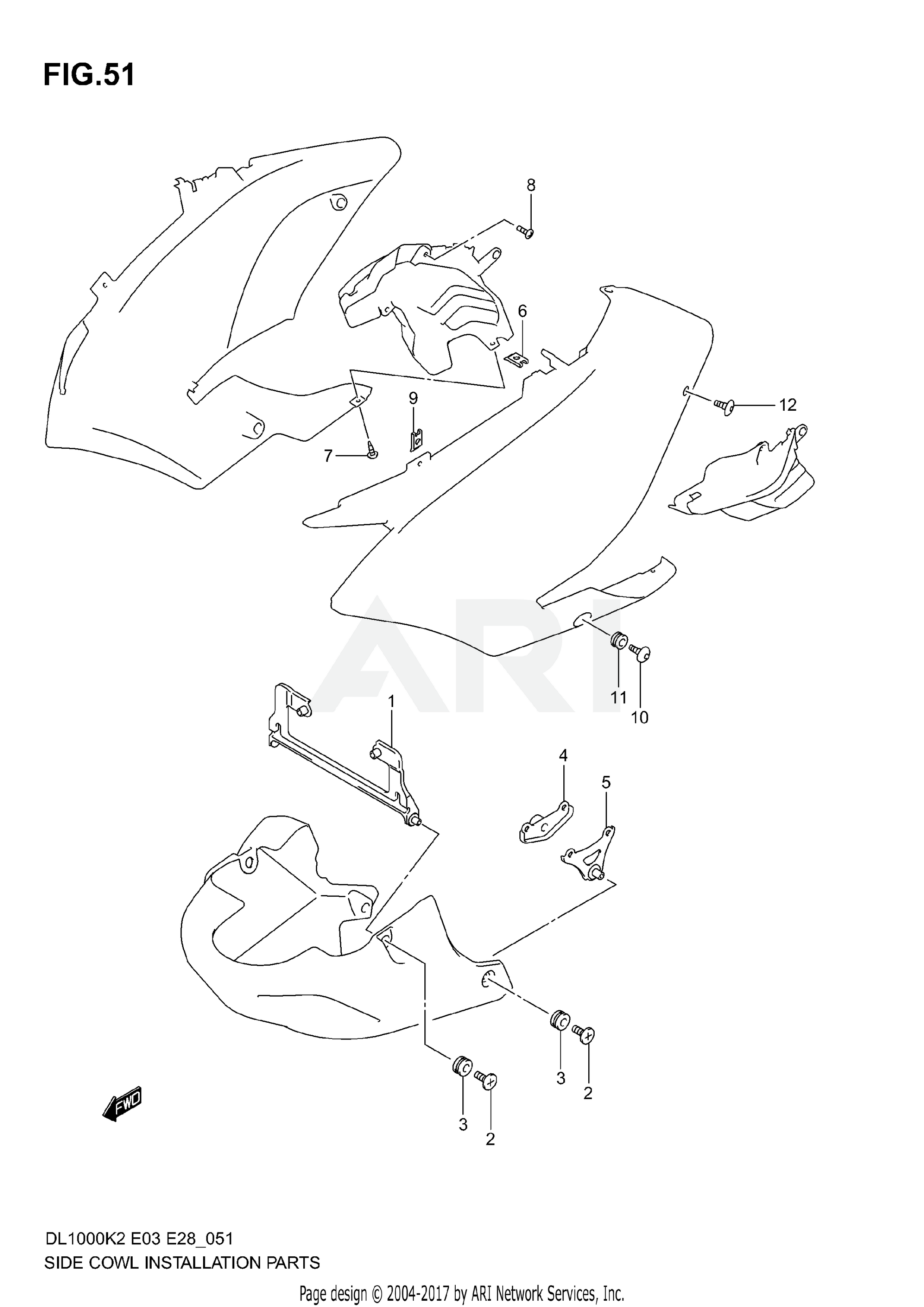 SIDE COWL INSTALLATION PARTS