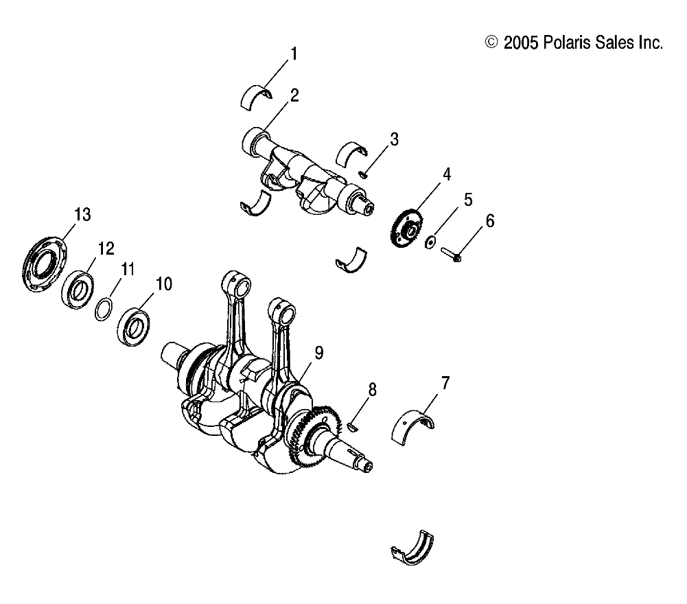 ENGINE, CRANKSHAFT - R13TH76/7E ALL OPTIONS (4999202259920225D11)