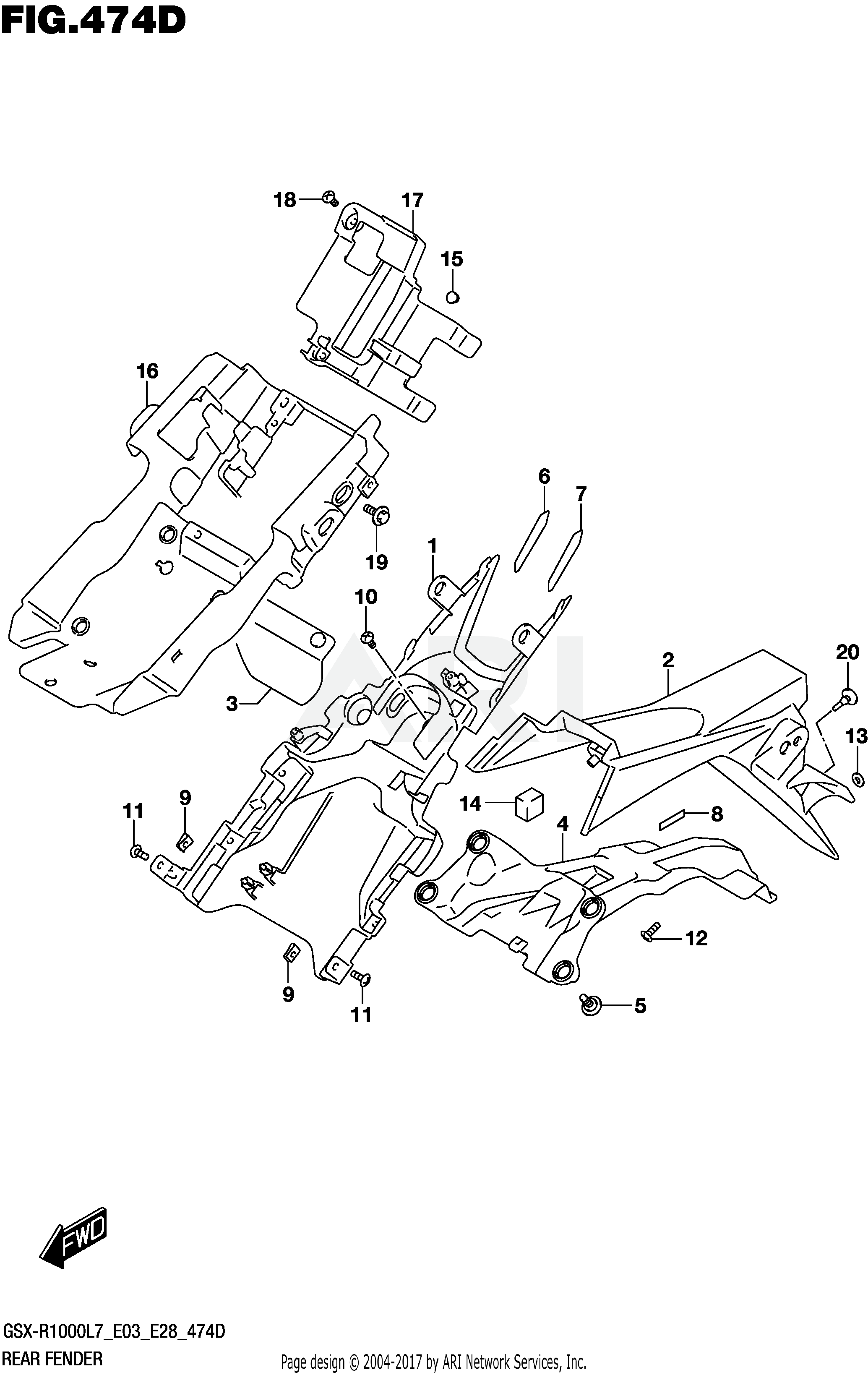 REAR FENDER (GSX-R1000AL7 E03)