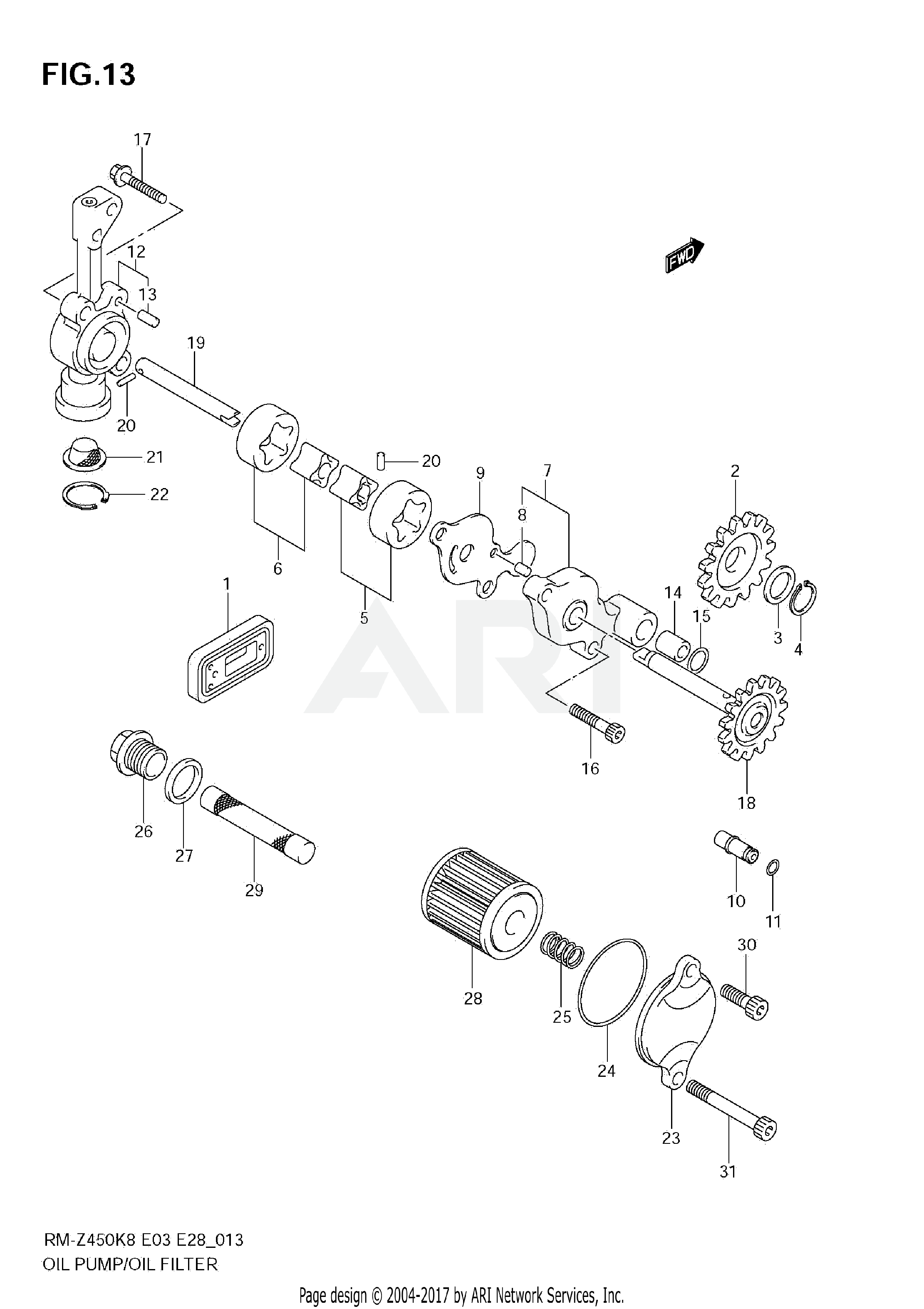 OIL PUMP (RM-Z450 K8/K9/L0)