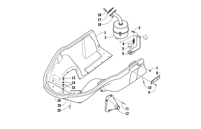 BELLY PAN AND EXHAUST ASSEMBLIES