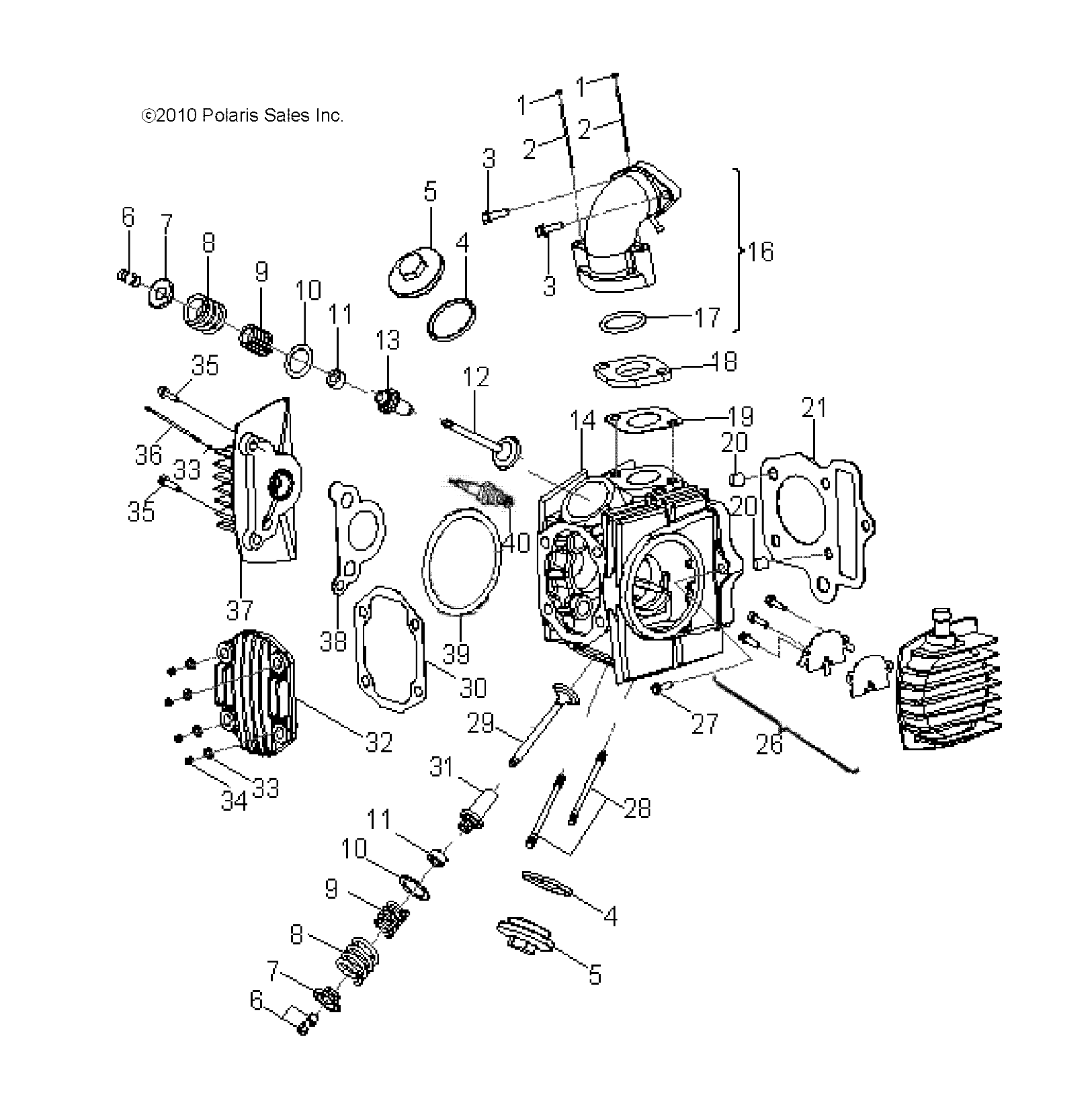 ENGINE, CYLINDER HEAD - A12KA09AD/AF (49ATVCYLINDERHD11SP90)