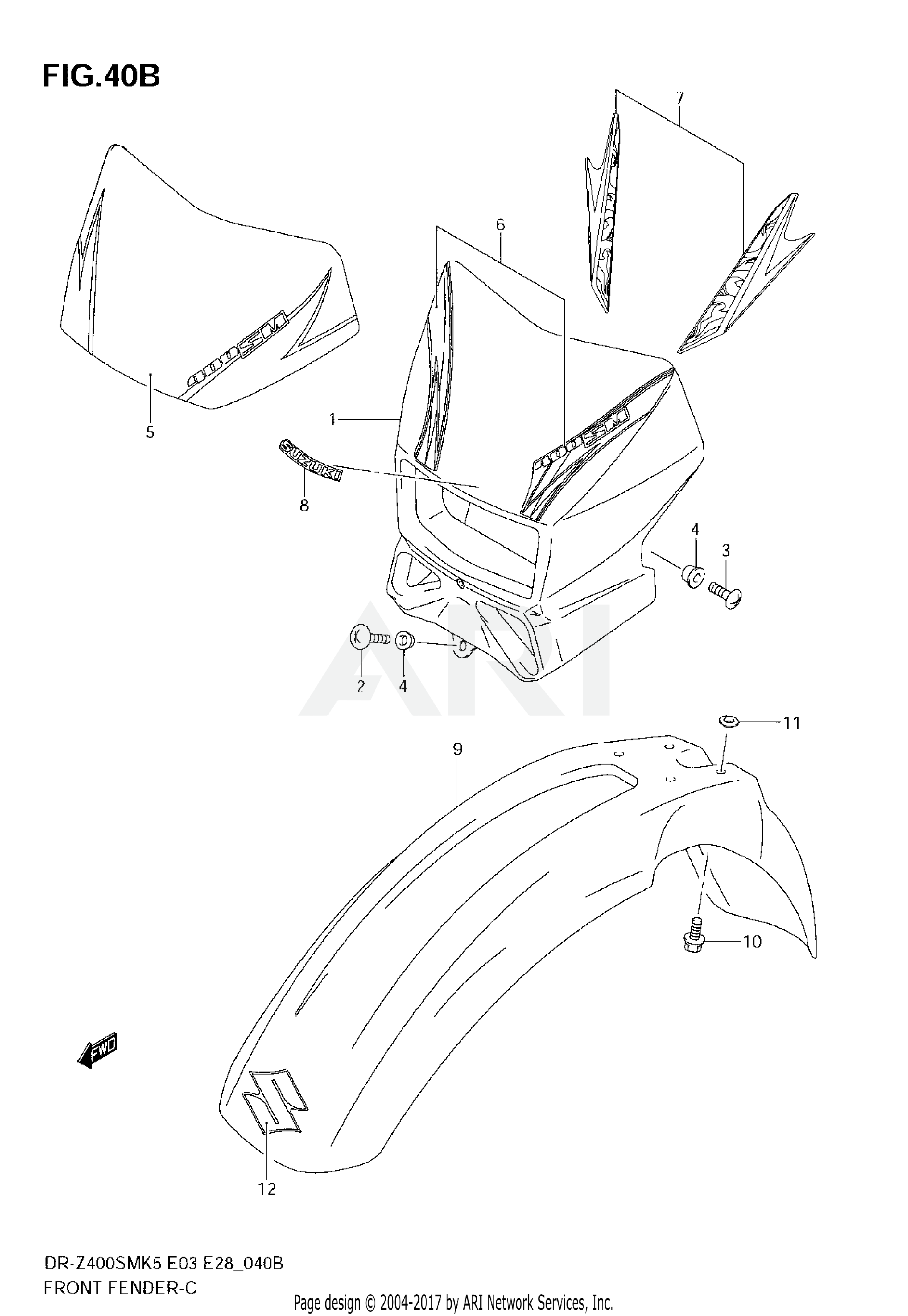 FRONT FENDER (MODEL K7/K8)